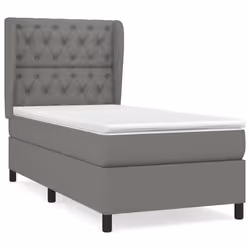 vidaXL Giroletto a Molle con Materasso Grigio Scuro 80x200 cm Tessuto - Vista aggiuntiva 2