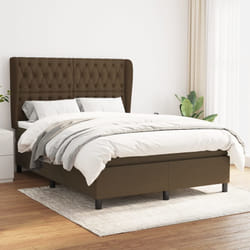 Giroletto a Molle con Materasso Marrone Scuro 140x190cm Tessutocod mxl 74183