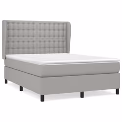 Giroletto a Molle con Materasso Grigio Chiaro 140x190cm Tessutocod mxl 74188 - Vista aggiuntiva 2