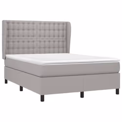 vidaXL Giroletto a Molle con Materasso Grigio Chiaro 140x200cm Tessuto - Vista aggiuntiva 3