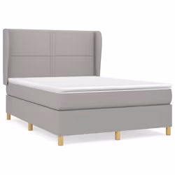 Giroletto a Molle con Materasso Grigio Chiaro 140x190cm Tessutocod mxl 98207 - Vista aggiuntiva 2