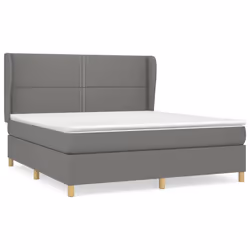 Giroletto a Molle con Materasso Grigio Scuro 180x200 cm Tessutocod mxl 74206 - Vista aggiuntiva 2