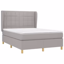 Giroletto a Molle con Materasso Grigio Chiaro 140x200cm Tessutocod mxl 74212 - Vista aggiuntiva 3