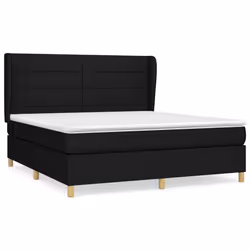 Giroletto a Molle con Materasso Nero 160x200 cm in Tessutocod mxl 122362 - Vista aggiuntiva 2