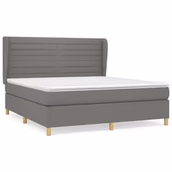Giroletto a Molle con Materasso Grigio Scuro 180x200 cm Tessutocod mxl 98229 - Vista aggiuntiva 2