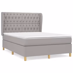 Giroletto a Molle con Materasso Grigio Chiaro 140x190cm Tessutocod mxl 122155 - Vista aggiuntiva 2