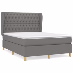 Giroletto a Molle con Materasso Grigio Scuro 140x190 cm Tessutocod mxl 74240 - Vista aggiuntiva 2
