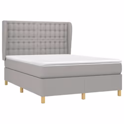 Giroletto a Molle con Materasso Grigio Chiaro 140x190cm Tessutocod mxl 98251 - Vista aggiuntiva 3