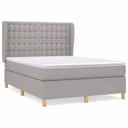 Giroletto a Molle con Materasso Grigio Chiaro 140x200cm Tessutocod mxl 122166 - Vista aggiuntiva 2