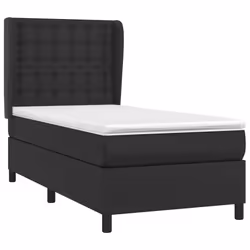 vidaXL Giroletto a Molle con Materasso Nero 80x200 cm in Similpelle - Vista aggiuntiva 3