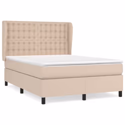 vidaXL Giroletto a Molle con Materasso Cappuccino 140x200cm Similpelle - Vista aggiuntiva 2