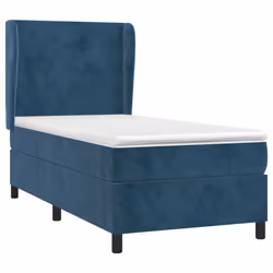 Giroletto a Molle con Materasso Blu Scuro 90x190 cm in Vellutocod mxl 98272 - Vista aggiuntiva 3
