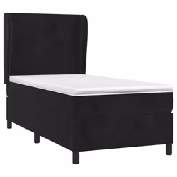 Giroletto a Molle con Materasso Nero 90x200 cm in Vellutocod mxl 98277 - Vista aggiuntiva 3