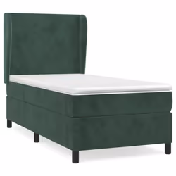 Giroletto a Molle con Materasso Verde Scuro 90x200 cm Vellutocod mxl 74261 - Vista aggiuntiva 2
