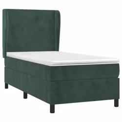 Giroletto a Molle con Materasso Verde Scuro 90x200 cm Vellutocod mxl 74261 - Vista aggiuntiva 3