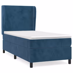 Giroletto a Molle con Materasso Blu Scuro 100x200 cm in Vellutocod mxl 74266 - Vista aggiuntiva 2