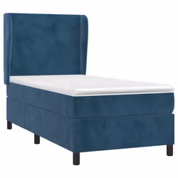 Giroletto a Molle con Materasso Blu Scuro 100x200 cm in Vellutocod mxl 74266 - Vista aggiuntiva 3