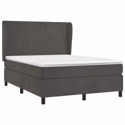 Giroletto a Molle con Materasso Grigio Scuro 140x190 cm Vellutocod mxl 122185 - Vista aggiuntiva 3