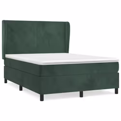 Giroletto a Molle con Materasso Verde Scuro 140x190 cm Vellutocod mxl 98288 - Vista aggiuntiva 2