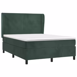 Giroletto a Molle con Materasso Verde Scuro 140x190 cm Vellutocod mxl 98288 - Vista aggiuntiva 3