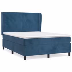 Giroletto a Molle con Materasso Blu Scuro 140x190 cm in Vellutocod mxl 74263 - Vista aggiuntiva 2