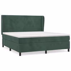 Giroletto a Molle con Materasso Verde Scuro 160x200 cm Vellutocod mxl 74264 - Vista aggiuntiva 2