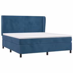 Giroletto a Molle con Materasso Blu Scuro 180x200 cm in Vellutocod mxl 74278 - Vista aggiuntiva 3