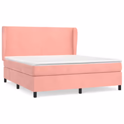 Giroletto a Molle con Materasso Rosa 180x200 cm in Vellutocod mxl 122191 - Vista aggiuntiva 2
