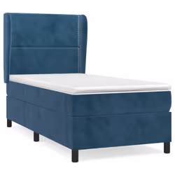 Giroletto a Molle con Materasso Blu Scuro 90x200 cm in Vellutocod mxl 122195 - Vista aggiuntiva 2