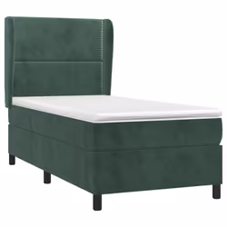 Giroletto a Molle con Materasso Verde Scuro 100x200 cm Vellutocod mxl 122194 - Vista aggiuntiva 3