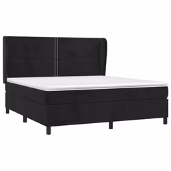 Giroletto a Molle con Materasso Nero 180x200 cm in Vellutocod mxl 122200 - Vista aggiuntiva 3