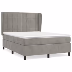 Giroletto a Molle con Materasso Grigio Chiaro 140x200cm Vellutocod mxl 98304 - Vista aggiuntiva 2