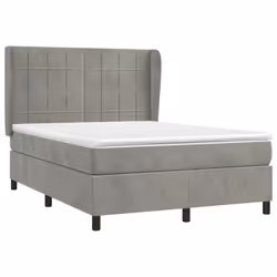 Giroletto a Molle con Materasso Grigio Chiaro 140x200cm Vellutocod mxl 98304 - Vista aggiuntiva 3