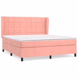 Giroletto a Molle con Materasso Rosa 180x200 cm in Vellutocod mxl 98299 - Vista aggiuntiva 2