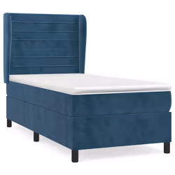Giroletto a Molle con Materasso Blu Scuro 90x190 cm in Vellutocod mxl 98303 - Vista aggiuntiva 2