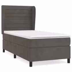 Giroletto a Molle con Materasso Grigio Scuro 90x200 cm Vellutocod mxl 74295 - Vista aggiuntiva 2