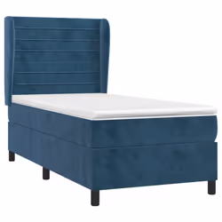 Giroletto a Molle con Materasso Blu Scuro 100x200 cm in Vellutocod mxl 74294 - Vista aggiuntiva 3