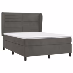 Giroletto a Molle con Materasso Grigio Scuro 140x190 cm Vellutocod mxl 122217 - Vista aggiuntiva 3