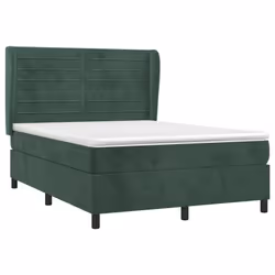 Giroletto a Molle con Materasso Verde Scuro 140x190 cm Vellutocod mxl 98305 - Vista aggiuntiva 2