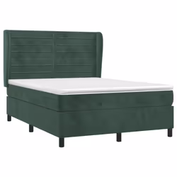 Giroletto a Molle con Materasso Verde Scuro 140x190 cm Vellutocod mxl 98305 - Vista aggiuntiva 3