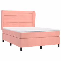 Giroletto a Molle con Materasso Rosa 140x190 cm in Vellutocod mxl 98308 - Vista aggiuntiva 3