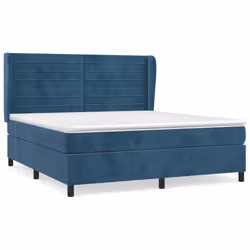 Giroletto a Molle con Materasso Blu Scuro 180x200 cm in Vellutocod mxl 122214 - Vista aggiuntiva 2