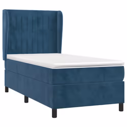 Giroletto a Molle con Materasso Blu Scuro 90x190 cm in Vellutocod mxl 122232 - Vista aggiuntiva 3