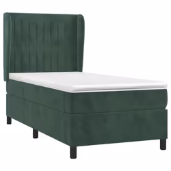 Giroletto a Molle con Materasso Verde Scuro 100x200 cm Vellutocod mxl 122227 - Vista aggiuntiva 3