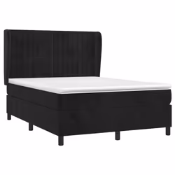 Giroletto a Molle con Materasso Nero 140x190 cm in Vellutocod mxl 74301 - Vista aggiuntiva 3