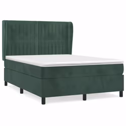 Giroletto a Molle con Materasso Verde Scuro 140x190 cm Vellutocod mxl 122226 - Vista aggiuntiva 2