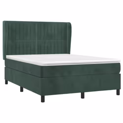 Giroletto a Molle con Materasso Verde Scuro 140x190 cm Vellutocod mxl 122226 - Vista aggiuntiva 3