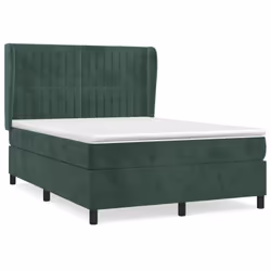 Giroletto a Molle con Materasso Verde Scuro 140x200 cm Vellutocod mxl 74309 - Vista aggiuntiva 2
