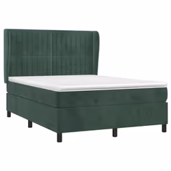 Giroletto a Molle con Materasso Verde Scuro 140x200 cm Vellutocod mxl 74309 - Vista aggiuntiva 3