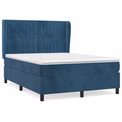 Giroletto a Molle con Materasso Blu Scuro 140x200 cm in Vellutocod mxl 98316 - Vista aggiuntiva 2